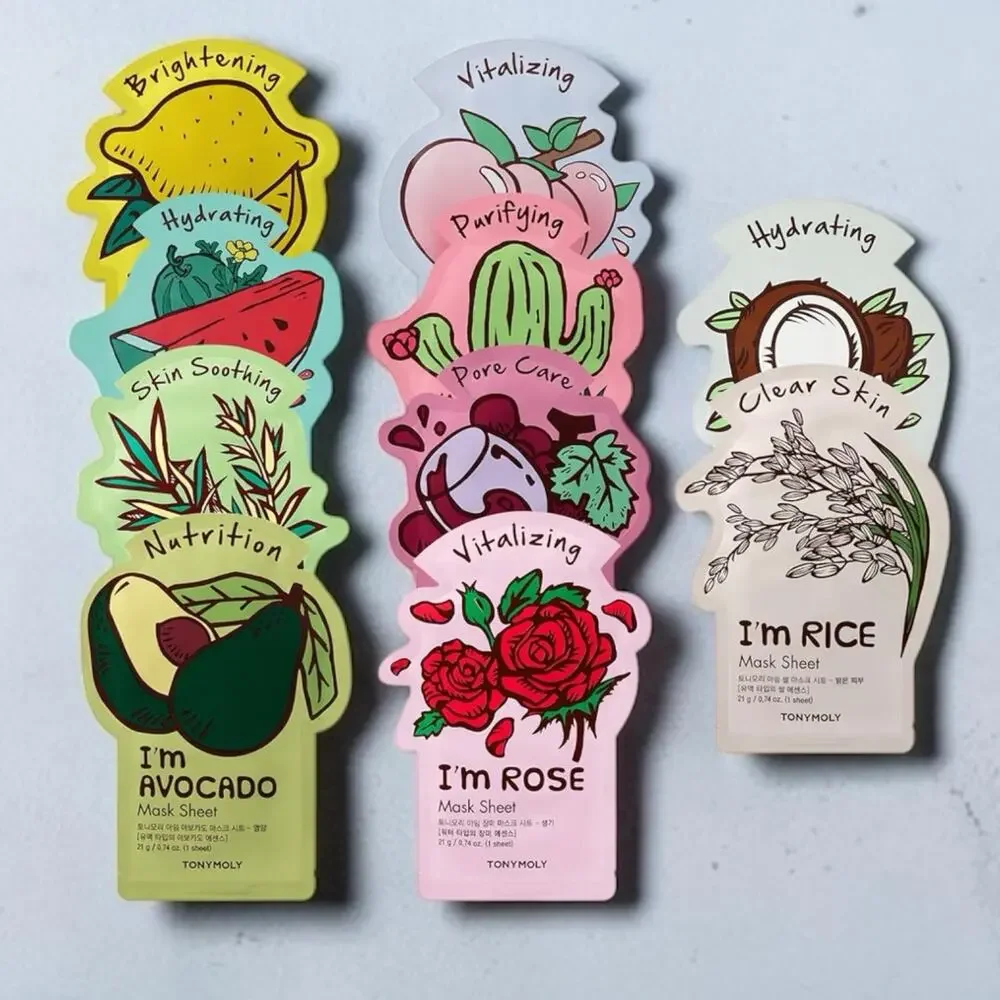 10pc Korean Sheet Mask Set TONY MOLY K-Beauty Face Mask Variety Pack NEW